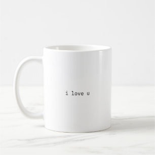De Café "eu amo você" caneca simples 