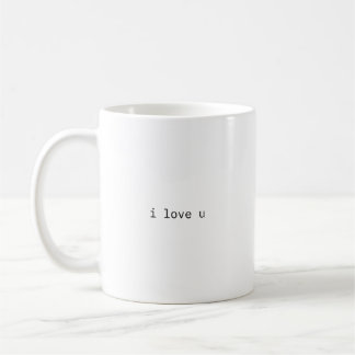 De Café "eu amo você" caneca simples 