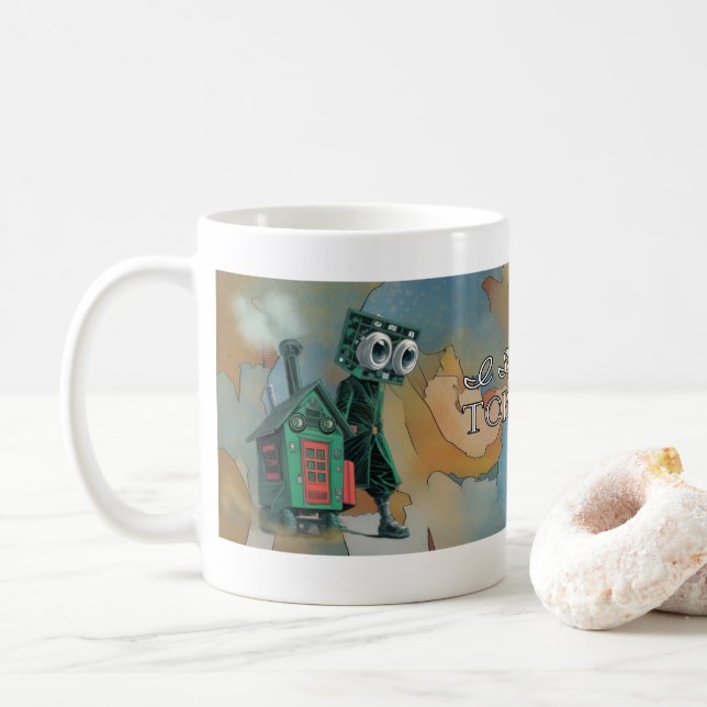 De Café Eu apoio a Caneca do Topeka Art Guild (Com Donut)
