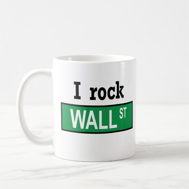 De Café Eu balanço Wall Street - caneca (Esquerda)