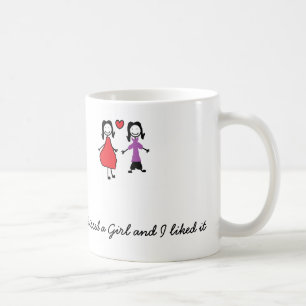 De Café Eu beijei uma caneca da lésbica da menina