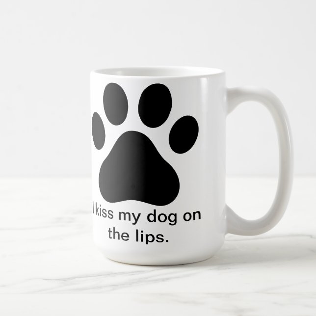 De Café Eu beijo minha caneca do cão (Direita)