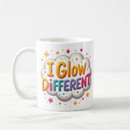De Café Eu Brilho Diferente Caneca Motivacional Colorida