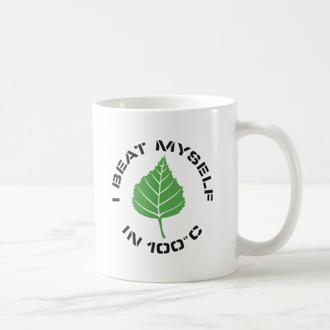 De Café Eu Derrotei a Mim Mesmo Caneca Branca Clássica (Direita)