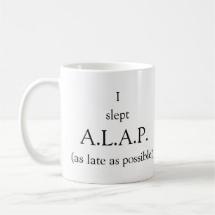 De Café Eu dormi ALAP - Caneca