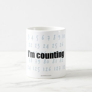 De Café "Eu estou contando" a caneca