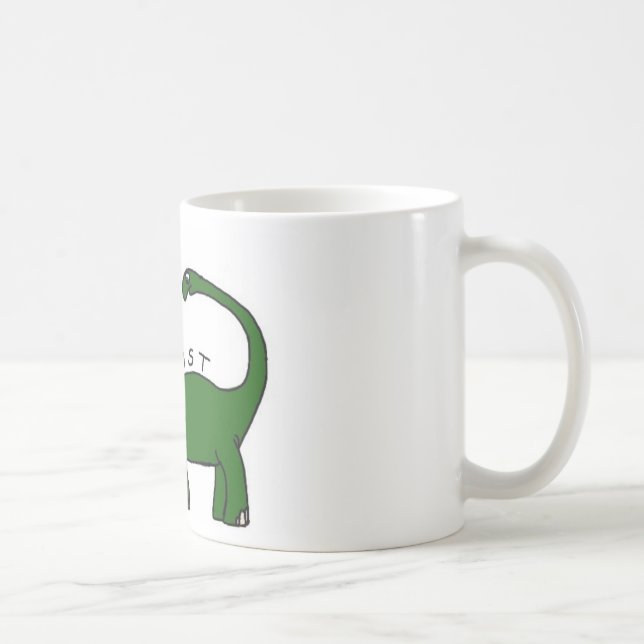 De Café Eu existo caneca do dinossauro do Brontosaurus (Direita)