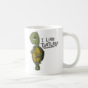 De Café Eu gosto da caneca das tartarugas