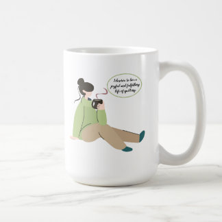 De Café "Eu mereço viver. 15 oz. Caneca