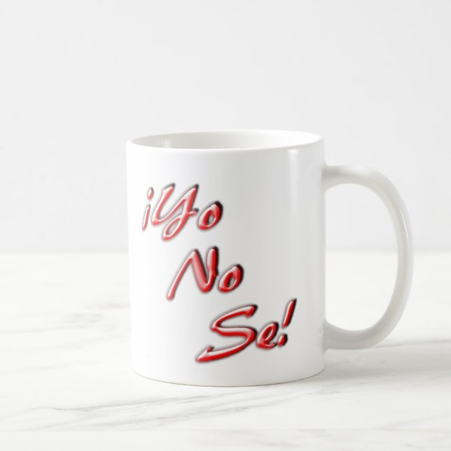 De Café Eu não sei a caneca (Direita)