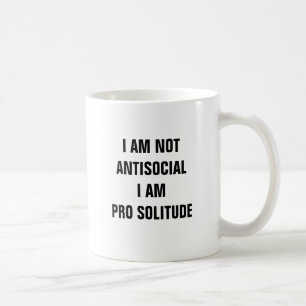 De Café Eu não sou anti-social mim sou pro caneca da