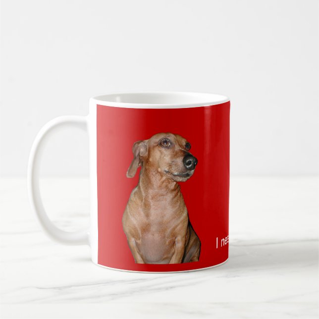 De Café Eu preciso a caneca do Dachshund da cafeína (Esquerda)