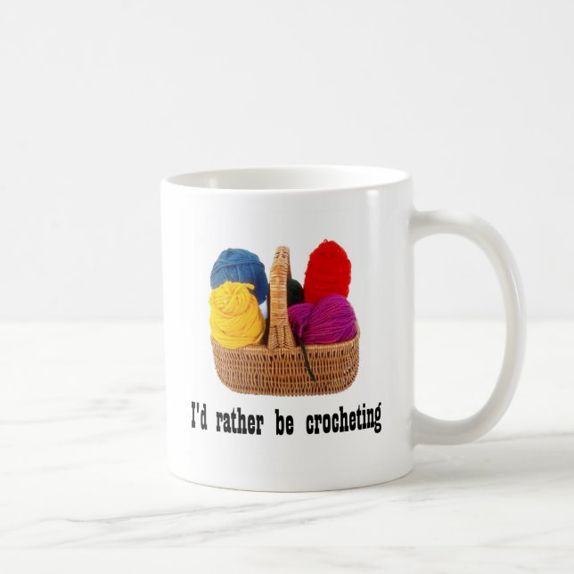 De Café Eu preferencialmente crocheting a caneca (Direita)