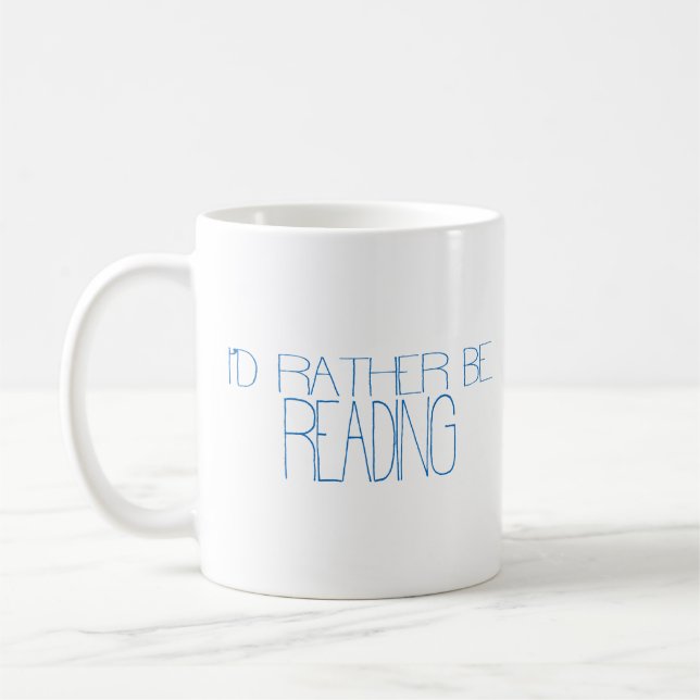De Café Eu Preferiria Estar Lendo Caneca (Esquerda)