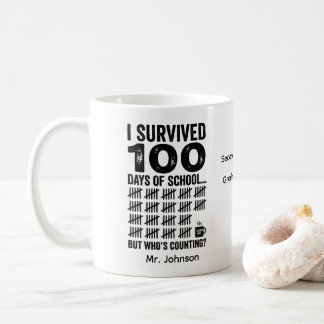 De Café Eu Sobrevivi 100 Dias Caneca