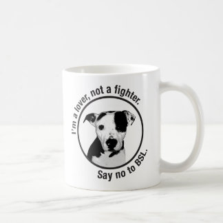 De Café Eu sou um amante, não um lutador. Anti-BSL caneca