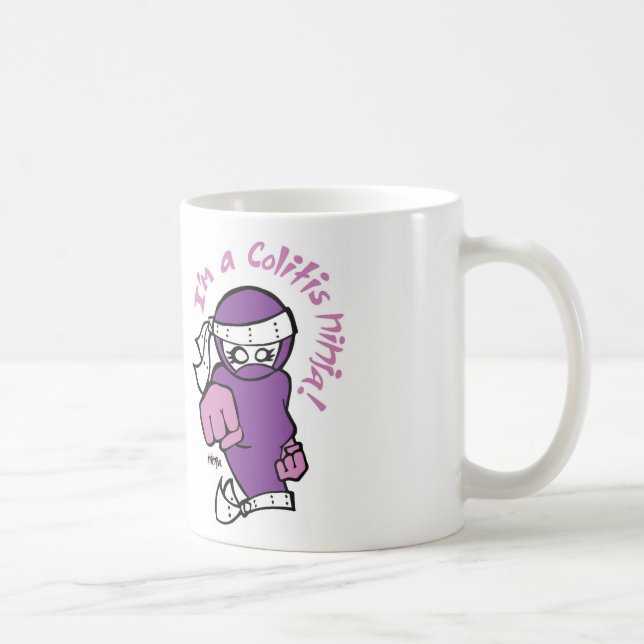 De Café Eu sou uma colite Ninja! caneca (Direita)