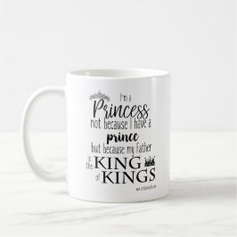 De Café Eu sou uma princesa Caneca