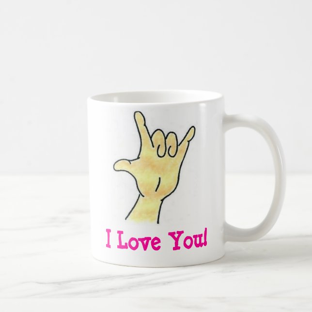 De Café Eu te amo! Caneca (Direita)