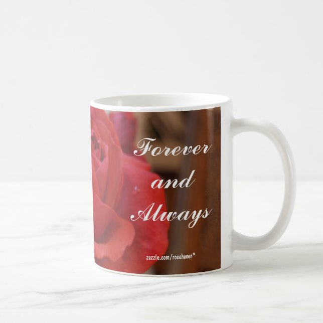 De Café Eu te amo - caneca para sempre cor-de-rosa (Direita)