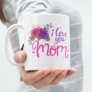 De Café Eu Te Amo Mãe Caneca do Dia das Mães