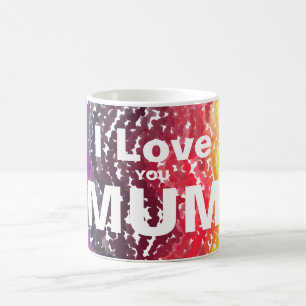 De Café Eu te amo texto branco da mãe na caneca