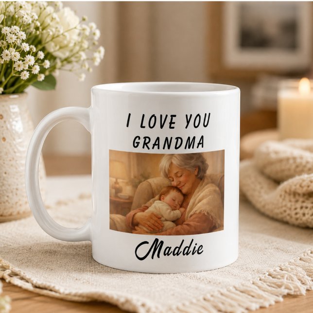 De Café Eu Te Amo Vovó Caneca | Dia dos Avós (I Love You Grandma Mug | Grandparents Day)