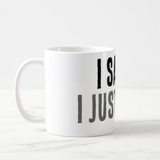 De Café Eu Vi, Só Não Posso Responder Caneca Clássica Engr (Esquerda)