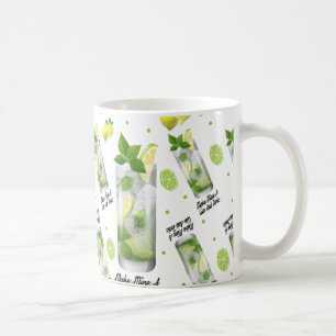 De Café Faça a meus uma gim e um tónico caneca branca