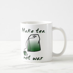 De Café Faça Chá Não Guerra Caneca Engraçada Humor