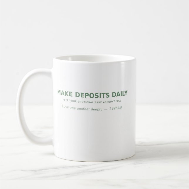 De Café Faça Depósitos Diários — Caneca da Conta Bancária  (Esquerda)