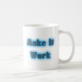 De Café Faça-o trabalhar a caneca azul