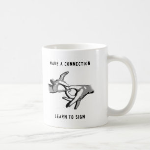 De Café Faça uma conexão aprender assinar a caneca