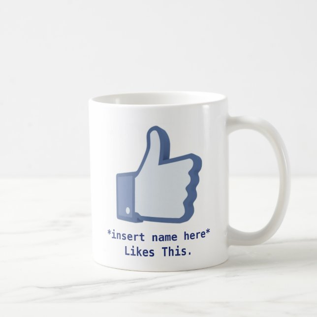 De Café Facebook gosta da caneca (Direita)