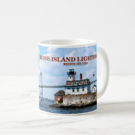 De Café Farol cor-de-rosa da ilha, Rhode - caneca da ilha