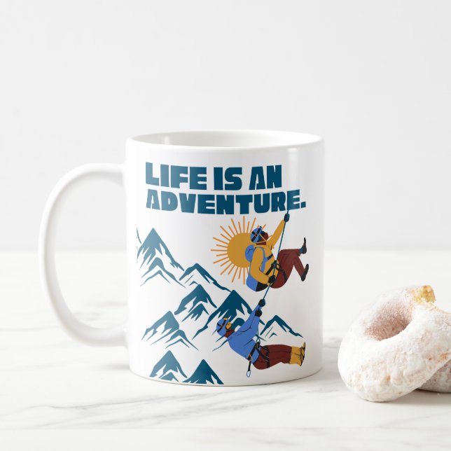 De Café Felicidade em uma caneca (Com Donut)
