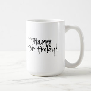 De Café feliz aniversario feliz! Caneca
