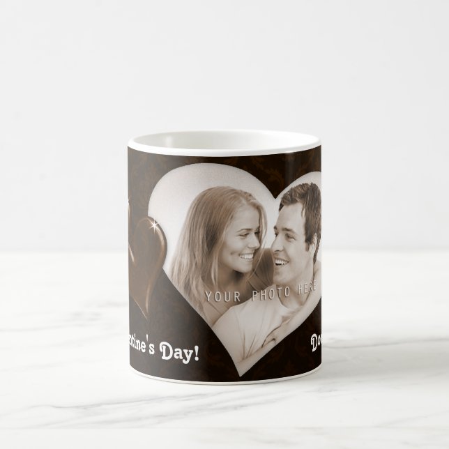 De Café Feliz dia dos namorados! - Caneca com sua foto (Centro)