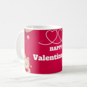De Café Feliz Dia dos Namorados Caneca Coração Bonito