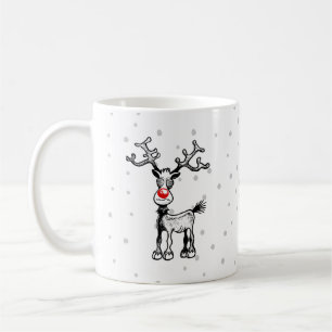 De Café Feliz Estressmas com Rudolph em uma Caneca