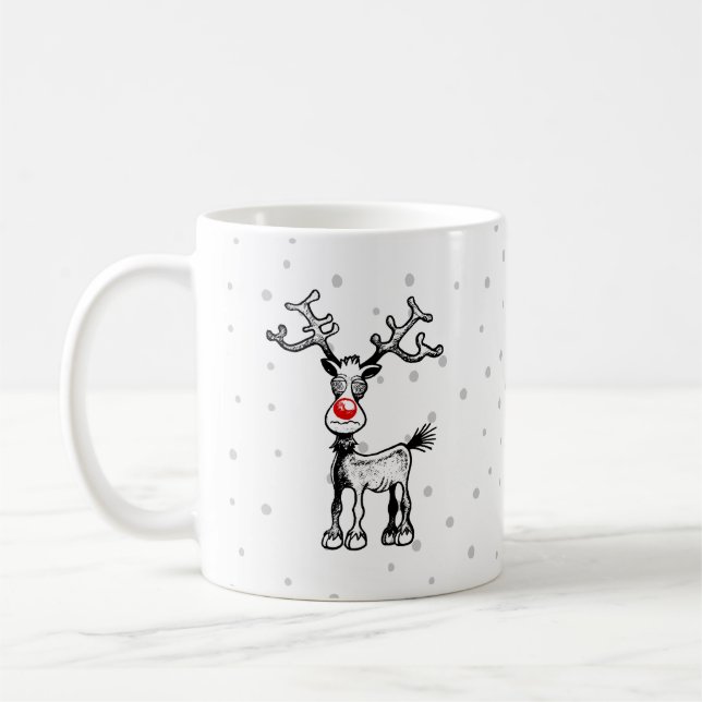 De Café Feliz Estressmas com Rudolph em uma Caneca (Esquerda)