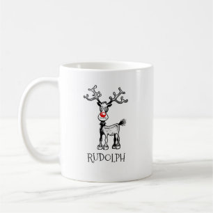 De Café Feliz Estressmas com Rudolph em uma Caneca