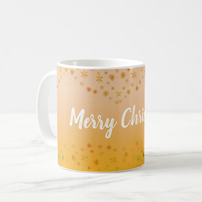 De Café Feliz Natal Clássico, Caneca Branca (Frente Esquerda)
