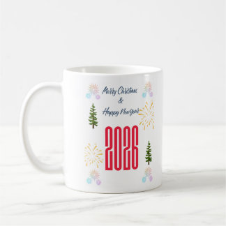 De Café Feliz Natal & Feliz Ano Novo 2026 Caneca – Festiv