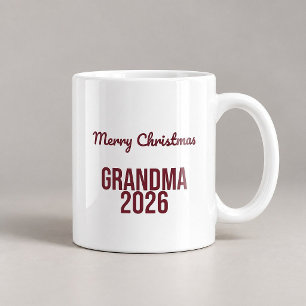 De Café Feliz Natal Vovó 2026 Caneca Divertida