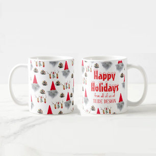 De Café Férias felizes caneca vermelha verde natal negócio