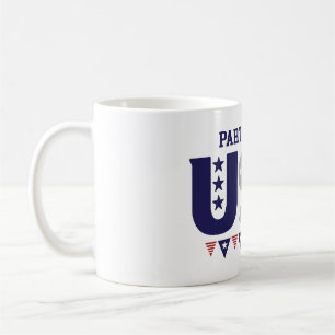 De Café Festa na caneca dos EUA com bandeira - Presente en