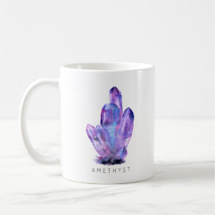 De Café Fevereiro Birthstone - caneca Amethyst da aguarela