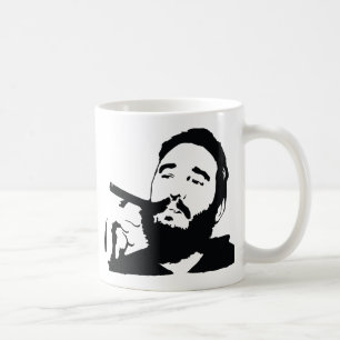 De Café Fidel Castro com a caneca do retrato do charuto