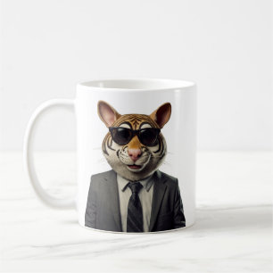 De Café figura animal numa caneca